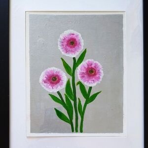 Pink Floral Canvas Art